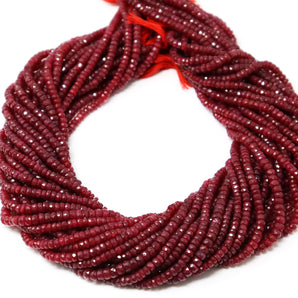 Ruby Faceted Roundels 4-5 mm (RUBY-4-5) - Beadspoint