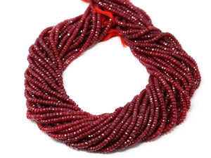 Ruby Faceted Roundels 4-5 mm (RUBY-4-5) - Beadspoint