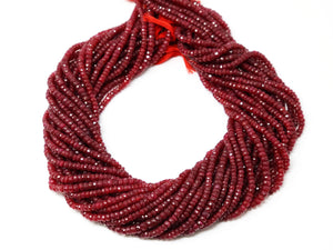 Ruby Faceted Roundels 4-5 mm (RUBY-4-5) - Beadspoint