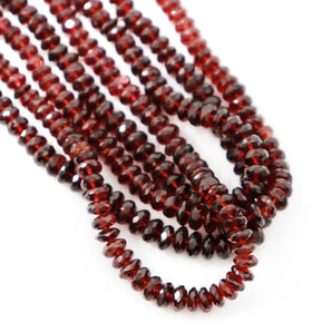 Mozambique Garnet Micro-faceted Finished necklace (GNT-5-7) - Beadspoint