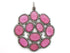 Pave Diamond Ruby Lotus Pendant, (DRB-7015)