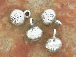 2 of Karen Hill Tribe Silver Imprint Bell Charm, 9x12 mm, (8093-TH)