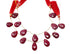 Natural Ruby Faceted Pear Drops, 14x20-16x22 mm, Rich Color, Ruby Gemstone Beads, (RBY-PR-14x20-16x22)(437)