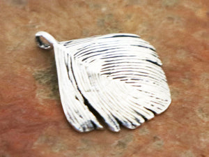 1 of Karen Hill Tribe Silver Large Swirl Wavy Charm, 17x20mm, (TH-8101)
