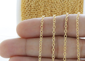 14K Gold Filled Heavy Oval Cable Chain, 2.5x5 mm, (GF-055)