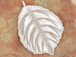 1 of Karen Hill Tribe Silver Large Leaf Pendant, 35x49 mm, (TH-8103)