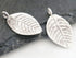 2 of Karen Hill Tribe Silver Flat Leaf Charm, 25x14 mm, (TH-8106)