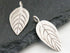 2 of Karen Hill Tribe Silver Leaf Charm, 25x14 mm, (TH-8107)