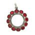 Pave Diamond Ruby and Coin Pearl Pendant, (DRB-7048)