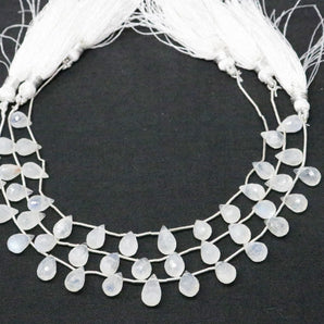 Natural Rainbow Moonstone Faceted Tear Drops, 8x12-10x14 mm, Blue Flash, (RNM-TR-8x12-10x14)(448)