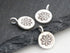 2 of Karen Hill Tribe Silver Lily Imprinted Disc Charm, 10 mm, (TH-8126)