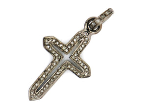 Pave Diamond Cross Charm, (DCH-110) - Beadspoint