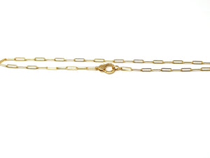 Sterling Silver Chain w/ Pave Diamond Clasp, Elongated Links, (DCHN-19) - Beadspoint