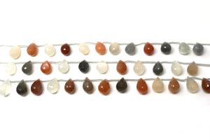 Natural Multi Moonstone Faceted Tear Drops, 10x14 mm, Rich Color, (MMN-TR-10x14)(457)