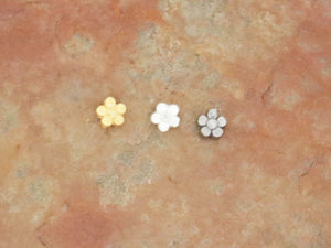 4 Pcs of Sterling Silver Daisy Flower Beads, 5mm, 3 Finishes, (8247-TH)