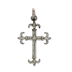 Pave Diamond  Edwardian Cross Pendant,  (DPM-1111) - Beadspoint