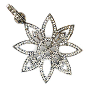 Pave Diamond Daisy Flower Pendant, (DPM-1110) - Beadspoint