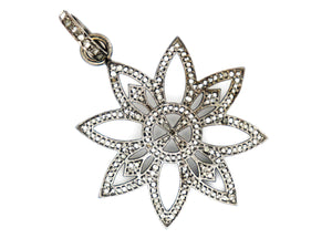Pave Diamond Daisy Flower Pendant, (DPM-1110) - Beadspoint