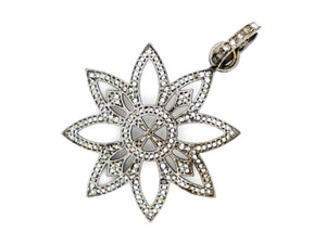 Pave Diamond Daisy Flower Pendant, (DPM-1110) - Beadspoint