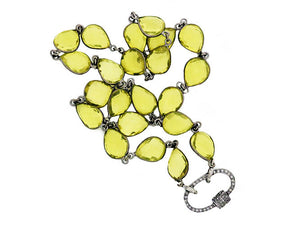 Lemon Topaz Ready to Wear Finished Chain with Diamond Clasp or Without Clasp, (DCHN-63)