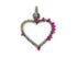 Pave Diamond Heart Pendant with Rubies, (DPM-1117)