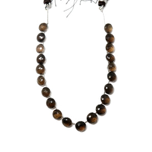 Natural Smokey Topaz Faceted Onion Drops, 7-8 mm, Topaz Gemstone Beads, Rich Color, (STZ-ON-7-8)(481)