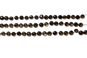 Natural Smokey Topaz Faceted Onion Drops, 7-8 mm, Topaz Gemstone Beads, Rich Color, (STZ-ON-7-8)(481)