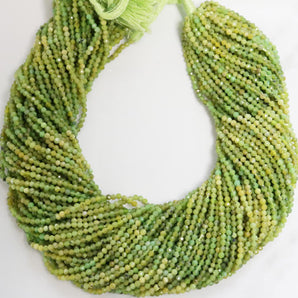 Green Opal Micro Faceted Rondelle Beads, (GOPL-2.5FRNDL)