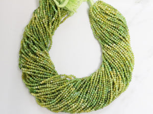Green Opal Micro Faceted Rondelle Beads, (GOPL-2.5FRNDL)