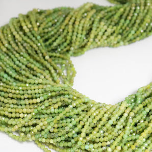 Green Opal Micro Faceted Rondelle Beads, (GOPL-2.5FRNDL)