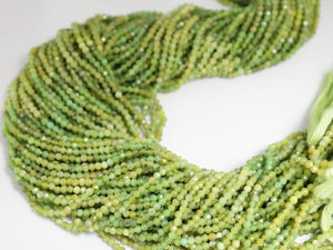Green Opal Micro Faceted Rondelle Beads, (GOPL-2.5FRNDL)