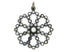 Sterling Silver Artisan Moonstone Flower Pendant, (SP-5301)
