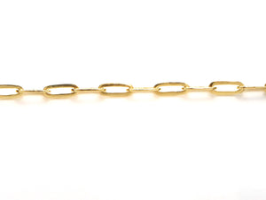 Sterling Silver Vermeil Paperclip chain, w/ 1 Micron Gold, 15 x 5 mm, (SS-182-LG) - Beadspoint
