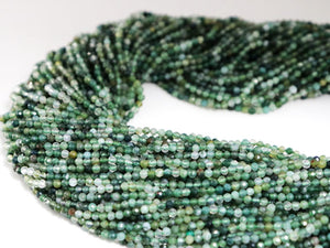 Green Rutile Micro Faceted Rondelle Beads, (GRUTL-2.5FRNDL)