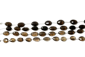 Natural Smokey Topaz Faceted Oval Drops, 10x15 mm, Rich Color, (STZ-OV-10x15)(487)