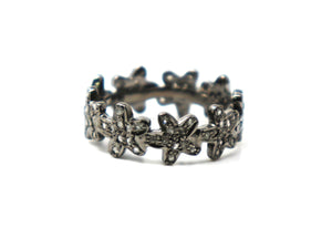 Pave Diamond Flower Ring,( RNG-010) - Beadspoint