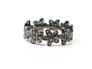Pave Diamond Flower Ring,( RNG-010) - Beadspoint