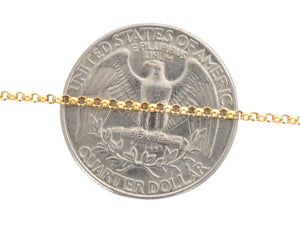 14K Gold Filled medium weight Rolo chain, 1.5 mm, (GF-003)