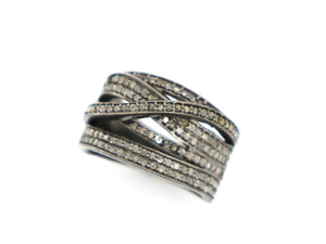 Pave Diamond Designer Ring,( RNG-015) - Beadspoint