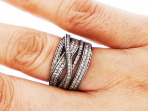Pave Diamond Designer Ring,( RNG-015) - Beadspoint