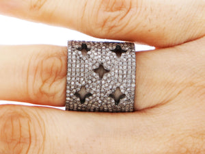 Pave Diamond Designer Ring,( RNG-018) - Beadspoint