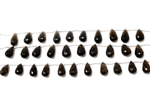 Natural Smokey Topaz Faceted Tear Drops, 10x16 mm, Rich Color, (STZ-TR-10x16)(497)