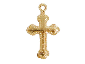 14k Gold Filled Fancy Cross Charm-- (GF/CH0/CR2) - Beadspoint