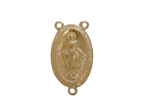 14k Gold Filled Virgin Mary Rosary Center Charm-- (GF/CH0/CR12) - Beadspoint