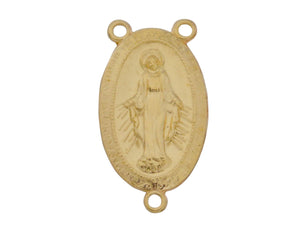 14k Gold Filled Virgin Mary Rosary Center Charm-- (GF/CH0/CR13) - Beadspoint