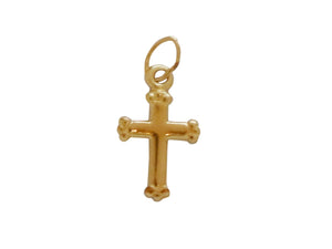 14k Gold Filled Cross Charm-- (GF/CH0/CR10) - Beadspoint