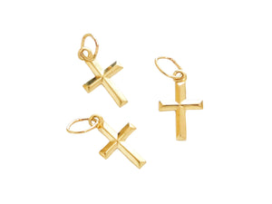 14k Gold Filled Tiny Cross Charm-- (GF/CH0/CR9) - Beadspoint
