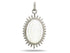Pave Diamond Mother of Pearl Mary Pendant, (DMP-6018)