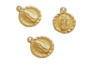 14k Gold Filled Virgin Maria Charm-- (GF/CH0/CR14) - Beadspoint