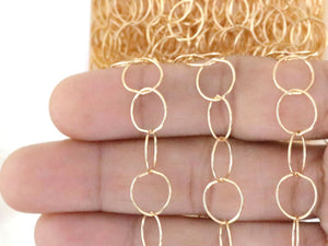 14K Gold Filled Large Round Cable Chain, 9.5 mm, (GF-088)